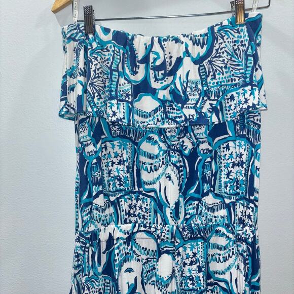 Lilly Pulitzer Ailsie Jumpsuit Size Large | Just Keep on Trunkin Jumpsuit Indigo - Picture 7 of 15
